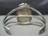 Huge Vintage Native American Navajo Orvil Jack Turquoise Sterling Silver Bracelet Old-Nativo Arts