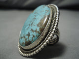 Important Navajo Ricky Martinez Spiderweb Turquoise Native American Ring-Nativo Arts