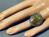 Adjustable Shank Vintage Native American Navajo Royston Turquoise Sterling Silver Ring-Nativo Arts