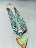 Native American Gasp! Gorgeous Vintage Santo Domingo Green Turquoise Heart Necklace-Nativo Arts