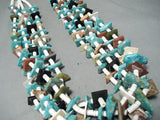 Native American One Of The Biggest Best Vintage Santo Domingo Turquoise Sterling Silver Necklace-Nativo Arts