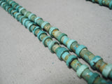 One Of The Best Vintage Native American Navajo Royston Turquoise Heishi Necklace Old-Nativo Arts