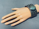 Extraordinary E Bill Native American Navajo 8 Turquoise Sterling Silver Bracelet-Nativo Arts