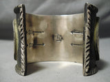 Colossal Navajo Sterling Silver Buffalo Bracelet Silver Dollar Native American-Nativo Arts