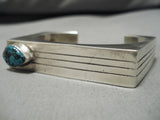 One Of The Best Vintage Native American Navajo Contemporist Turquoise Sterling Silver Bracelet-Nativo Arts