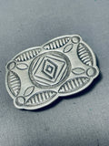 Tremendous Vintage Native American Navajo Sterling Silver Money Clip Signed Michael Tahe-Nativo Arts