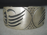 Badger Paw Vintage Native American Navajo Sterling Silver Hand Forged Bracelet-Nativo Arts