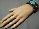 Striking Vintage Navajo Native American Sterling Silver Bracelet Cuff-Nativo Arts
