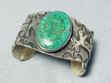 Native American Important Damale Turquoise Animal Sterling Silver Vintage Bracelet-Nativo Arts
