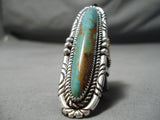 Incredible Vintage Native American Navajo Royston Turquoise Sterling Silver Ring-Nativo Arts