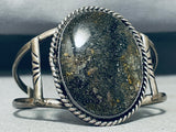 Rare Stars Of The Sky Stone Vintage Native American Navajo Sterling Silver Bracelet-Nativo Arts