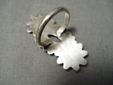 Fabulous Vintage Zuni Native American Turquoise Inlay Sterling Silver Ring-Nativo Arts