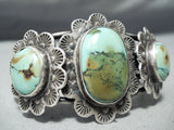 Shocking Vintage Native American Navajo Domed Royston Turquoise Sterling Silver Bracelet-Nativo Arts