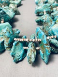 Native American 222 Grams Noteworthy Vintage Santo Domingo Turquoise Necklace-Nativo Arts