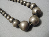 Exquisite Vintage Native American Navajo Hand Wrought Sterling Silver Necklace Old-Nativo Arts