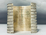 One Of The Tallest Coral Sterling Silver Native American Zuni Bracelet Ever-Nativo Arts