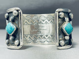 122 Gram Big Coin Native American Turquoise Sterling Silver Bracelet-Nativo Arts