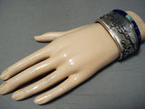Important Vintage Native American Hopi Phillip Sekaquaptewa Turquoise Sterling Silver Bracelet-Nativo Arts