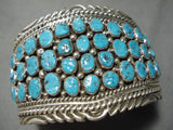 Colossal Vintage Navajo Turquoise Sterling Silver Bracelet Native American-Nativo Arts