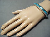 Dynamic Vintage Native American Zuni Turquoise Sterling Silver Bracelet-Nativo Arts