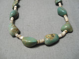 Native American Wonderful Vintage Santo Domingo Royston Turquoise Sterling Silver Necklace-Nativo Arts
