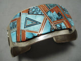 Best Vintage Native American Navajo Authentic Floyd Becenti Turquoise Sterling Silver Bracelet-Nativo Arts