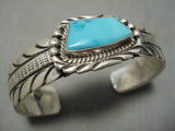 Quality Harry Martinez Vintage Native American Navajo Sterling Silver Turquoise Bracelet Old-Nativo Arts
