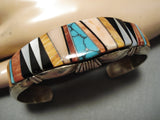 Native American Amazing Vintage Navajo Spiderweb Turquoise Sterling Silver Bracelet-Nativo Arts