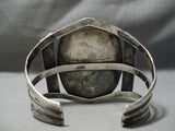 One Of The Largest Vintage Native American Navajo Lapis Sterling Silver Bracelet-Nativo Arts