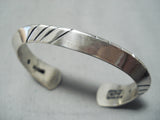 Authentic Vintage Native American Navajo Orville Tsinnie Sterling Silver Bracelet-Nativo Arts