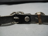Impressive Vintage Native American Navajo Concho Dog Collar Necklace-Nativo Arts