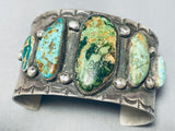Museum Crazy Vintage Native American Navajo Royston Turquoise Sterling Silver Bracelet-Nativo Arts