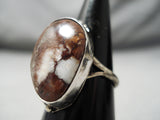 Striking Vintage Navajo Wildhorse Sterling Silver Ring Native American-Nativo Arts