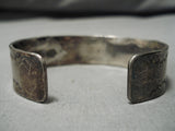Wonderful Vintage Navajo Sterling Silver Native American Bracelet Old-Nativo Arts