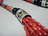 Singer Coral Native American Navajo Sterling Silver Turquoise Necklace-Nativo Arts