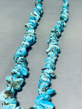 Native American 224 Gram Chunky Nugget Turquoise Vintage Navajo Heishi Necklace Old-Nativo Arts