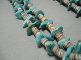 Exquisite Vintage Navajo Native American Turquoise Sterling Silver Necklace-Nativo Arts