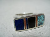 One Of The Best Vintage Native American Navajo Ray Tracey Turquoise Sterling Silver Ring-Nativo Arts