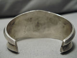 Impressive Small Wrist Vintage Native American Navajo Royston Turquoise Sterling Silver Bracelet-Nativo Arts