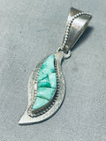 Stunning Vintage Native American Navajo Royston Turquoise Sterling Silver Pendant-Nativo Arts