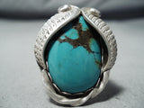 Unbelievable Vintage Navajo Turquoise Sterling Silver Ring Native American Old-Nativo Arts