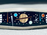Midnight Space Kachina Native American Navajo Turquoise Sterling Silver Bracelet-Nativo Arts