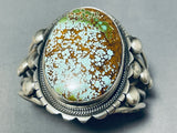Native American Importanmt Green Deposit #8 Turquoise Verdy Jake Sterling Silver Bracelet-Nativo Arts