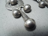 Exceptional Vintage Navajo Sterling Silver Earrings Native American-Nativo Arts