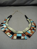 Tremendous Santo Domingo Native American Gaspeite Turquoise Necklace-Nativo Arts