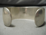 Exceptional Vintage Native American Navajo Platero Geomtric Sterling Silver Bracelet-Nativo Arts