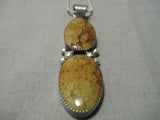 Magnificent Vintage Native American Navajo Royston Turquoise Sterling Silver Necklace Old-Nativo Arts