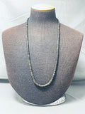 Native American Very Rare Vintage Santo Domingo All Blask Heishi Necklace Old-Nativo Arts