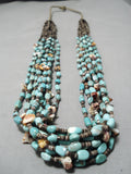 Important Rye Whitegoat Navajo Turquoise Native American Necklace-Nativo Arts