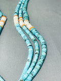 Native American Rare Quadruple Jacla Vintage Navajo Turquoise Heishi Necklace Old-Nativo Arts